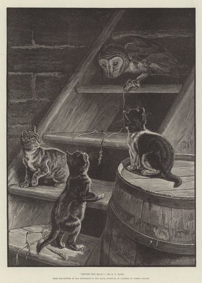 Voor de Rechter, naar het Schilderij in de Tentoonstelling van het Royal Institute of Painters in Water Colours door S.T. Dadd